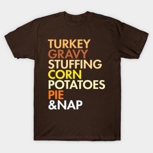 Thanksgiving Food, Helvetica Leftovers T-Shirt